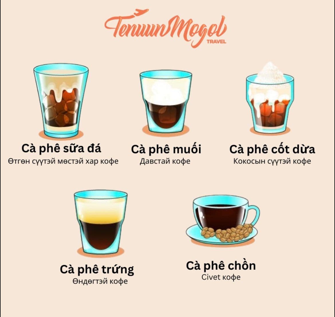 ВЬЕТНАМ УЛСАД ЗААВАЛ АМТАЛЖ ҮЗЭХ 5️⃣ ТӨРЛИЙН КОФЕ